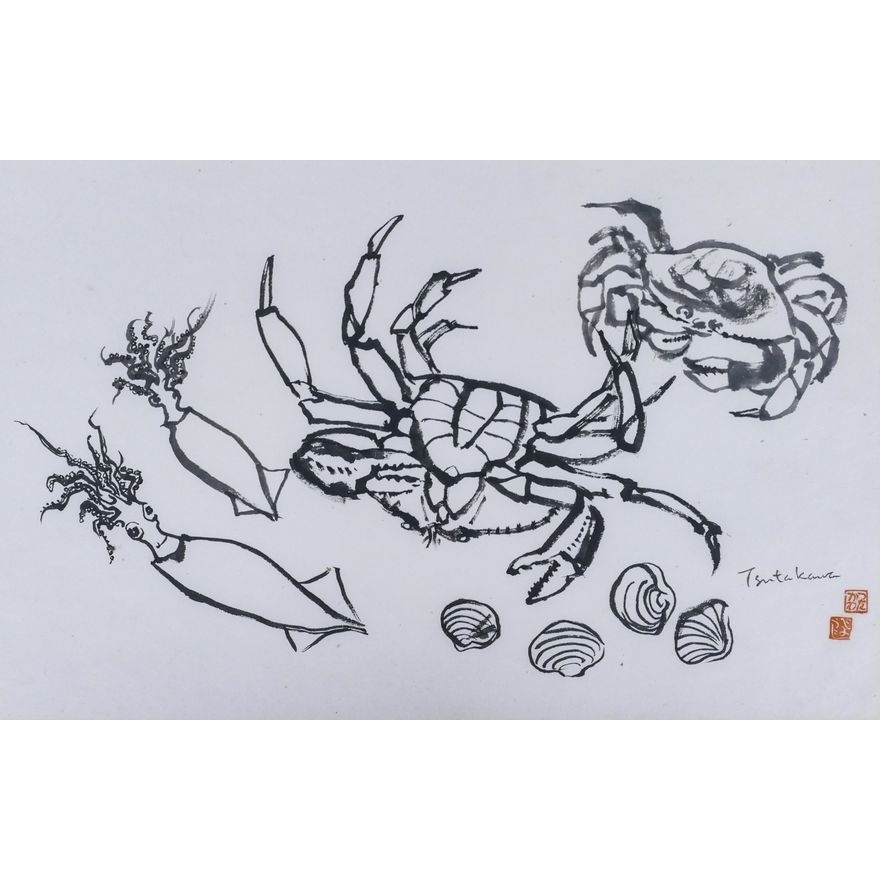George Tsutakawa ''Northwest Seafood'' Sumi Ink