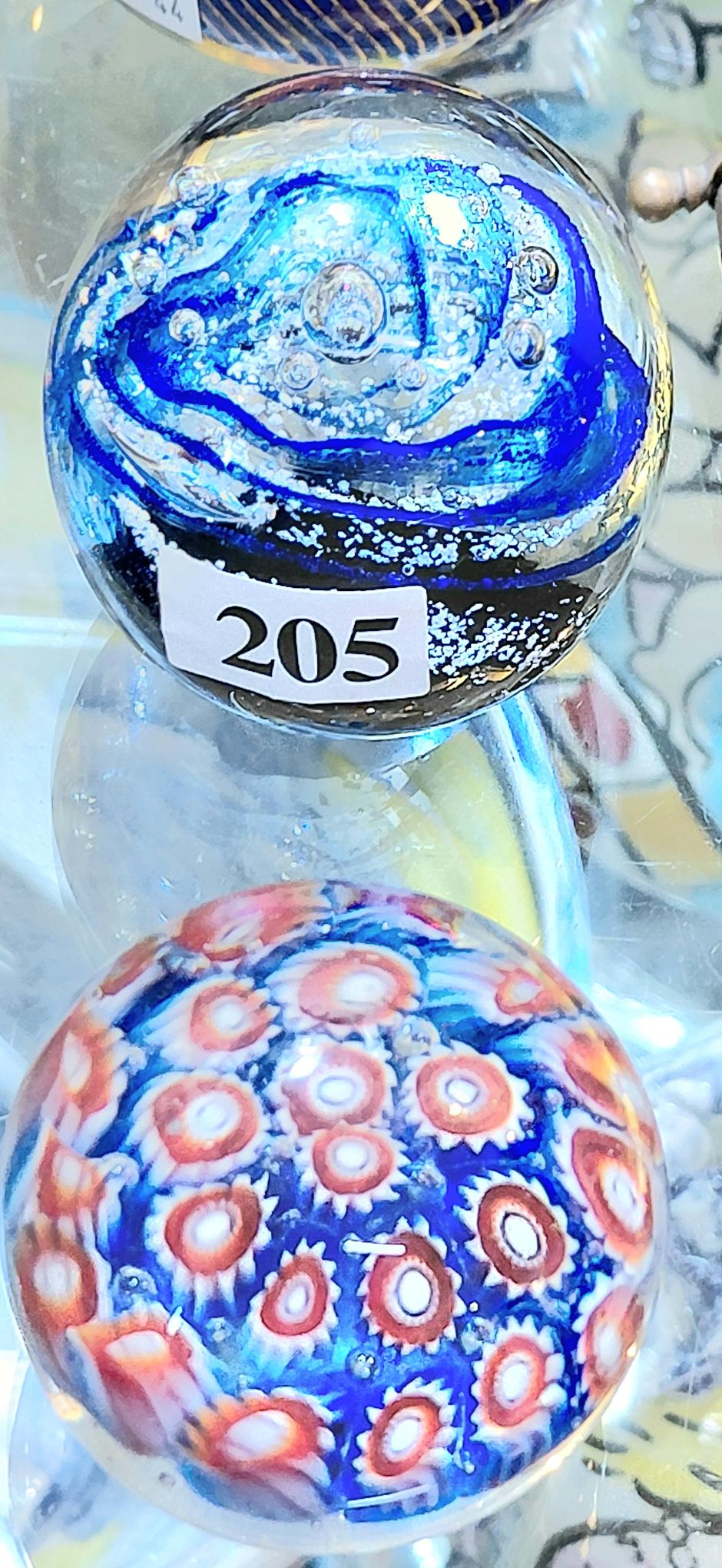 Two Art Glass Paperweights