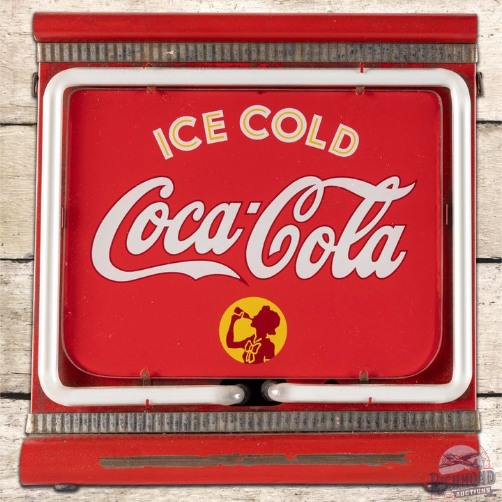 Ice Cold Coca Cola Lackner Countertop Neon Advertising Sign