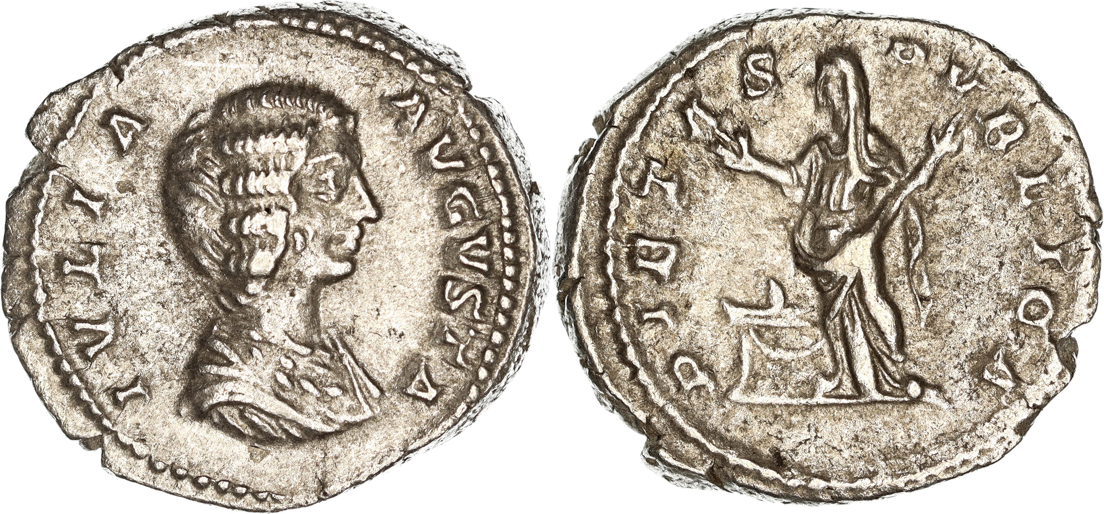 Roman Empire, Julia Domna, Silver Denarius, 200-207 AD, VF