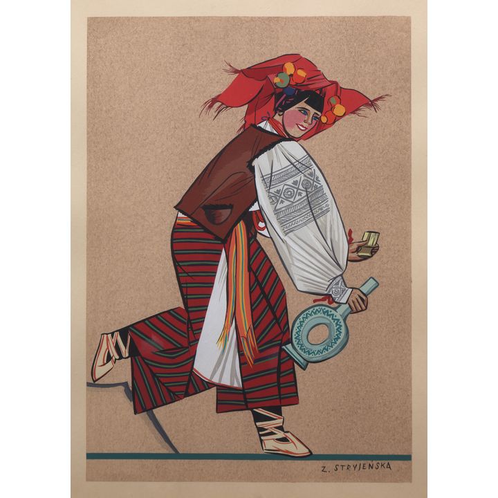 Hucułka z Worochty, z teki „Polish Peasants Costumes”, 1939