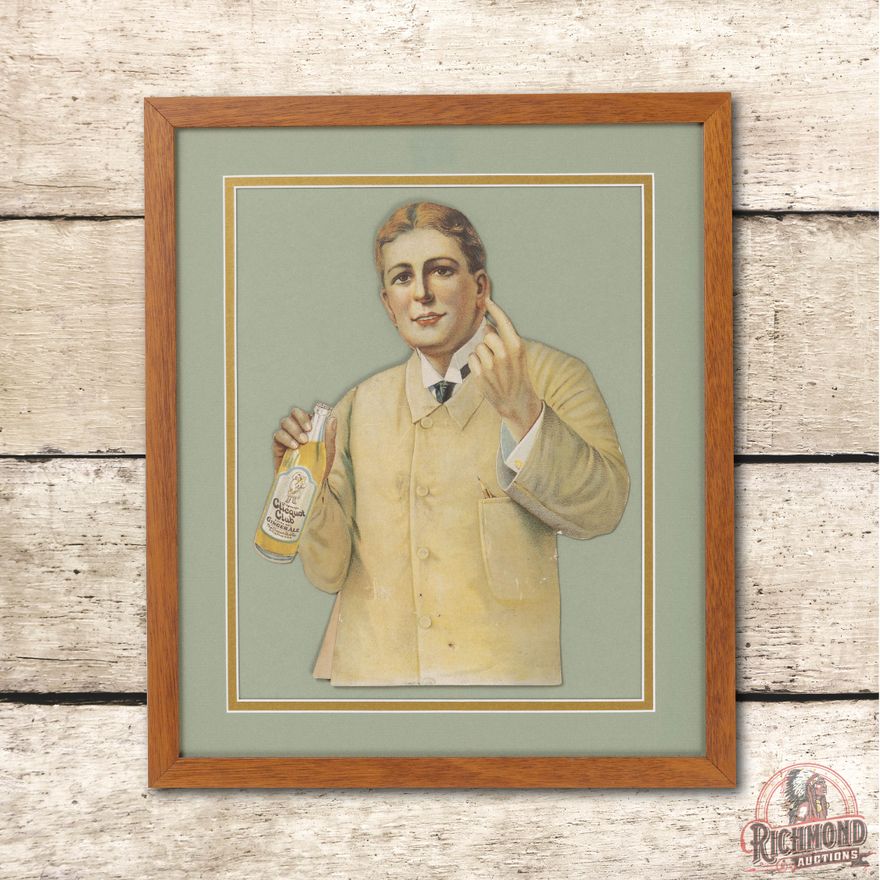 Clicquot Club Ginger Ale Cardboard Sign TAC 8