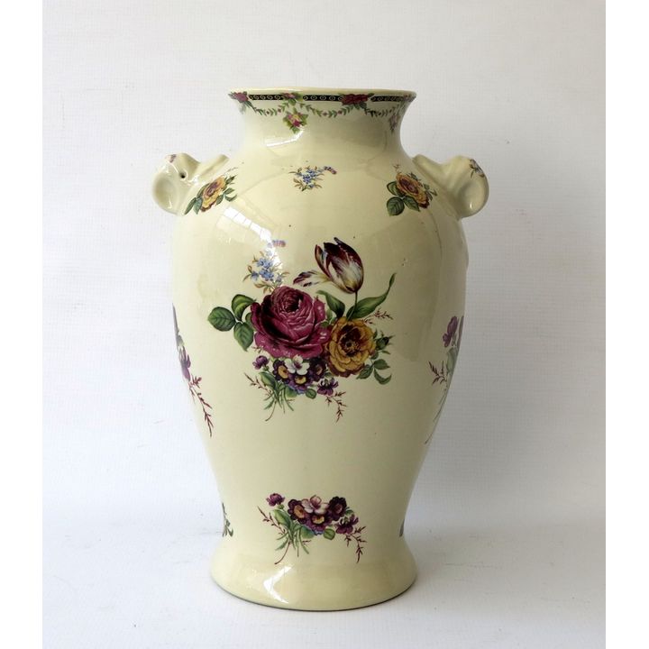 LARGE STAFFORDSHIRE TWO-HANDLED VASE
