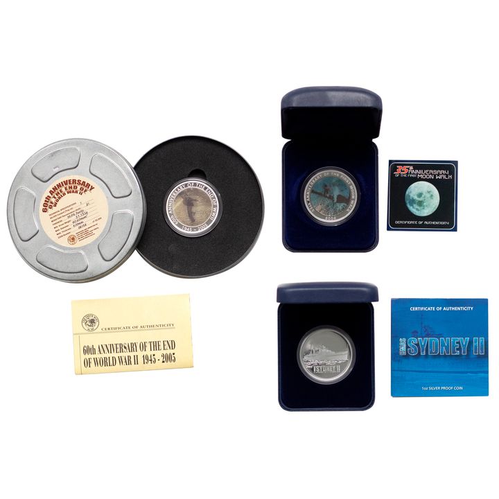 Elizabeth II, Perth Mint Silver Proof Issues, One Dollar, 2004 - 2008, FDC
