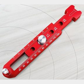 Woodworking Compass Scriber, Portable Aluminum Alloy Tool, Adjustable Metric/Inch Arc Drawing Ruler, Circle Marking Tool (Mini)