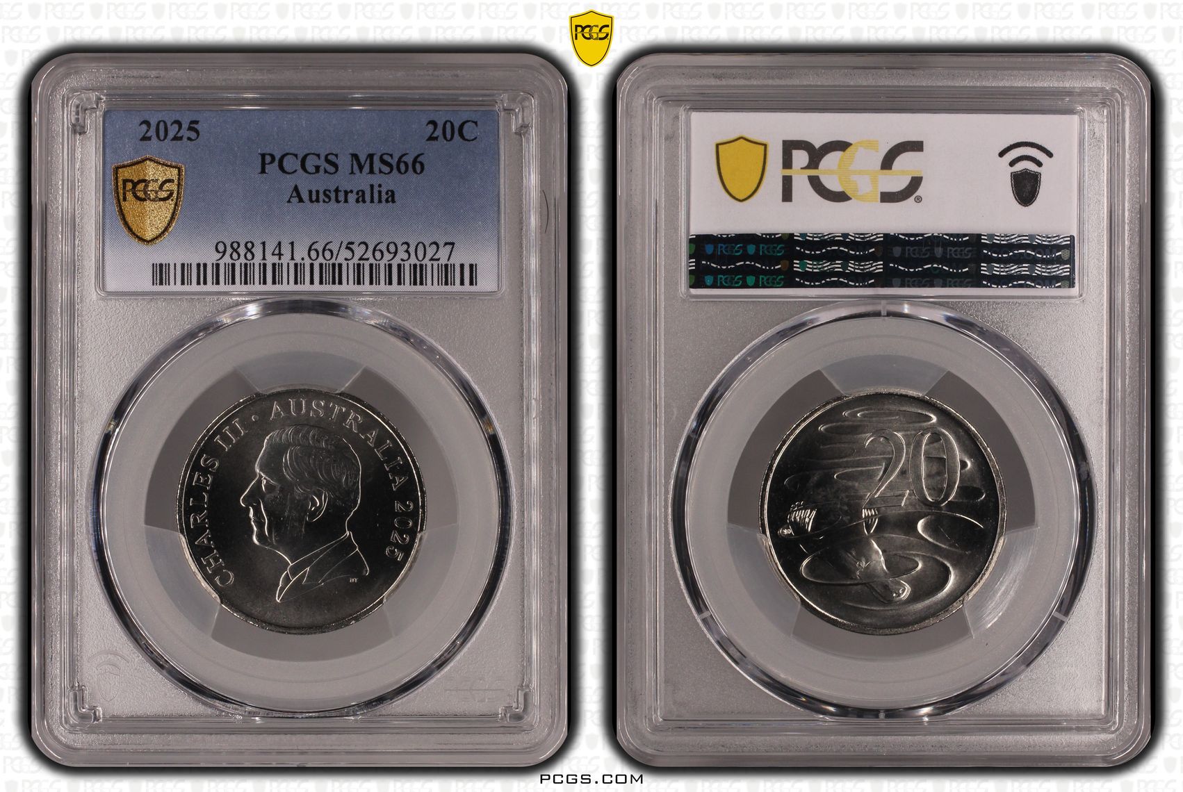 Twenty Cent, 2025, PCGS MS66