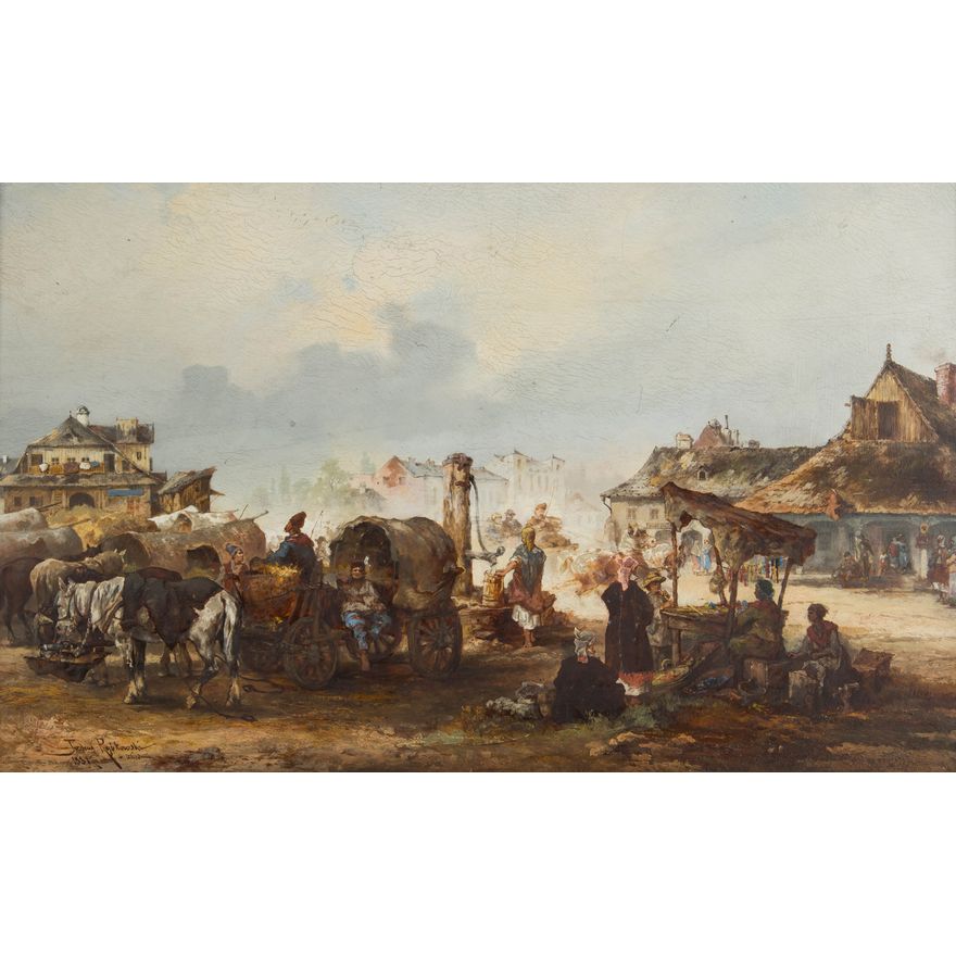 Tadeusz Rybkowski | Galicyjskie miasteczko, 1881 r.