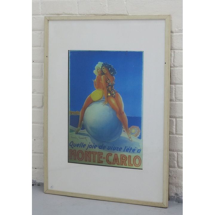 FRAMED LOUIS ICART TRAVEL POSTER