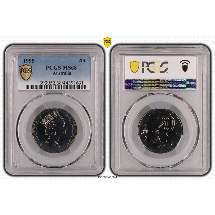 1995 Australia Twenty Cent, 20c PCGS - MS68 -631