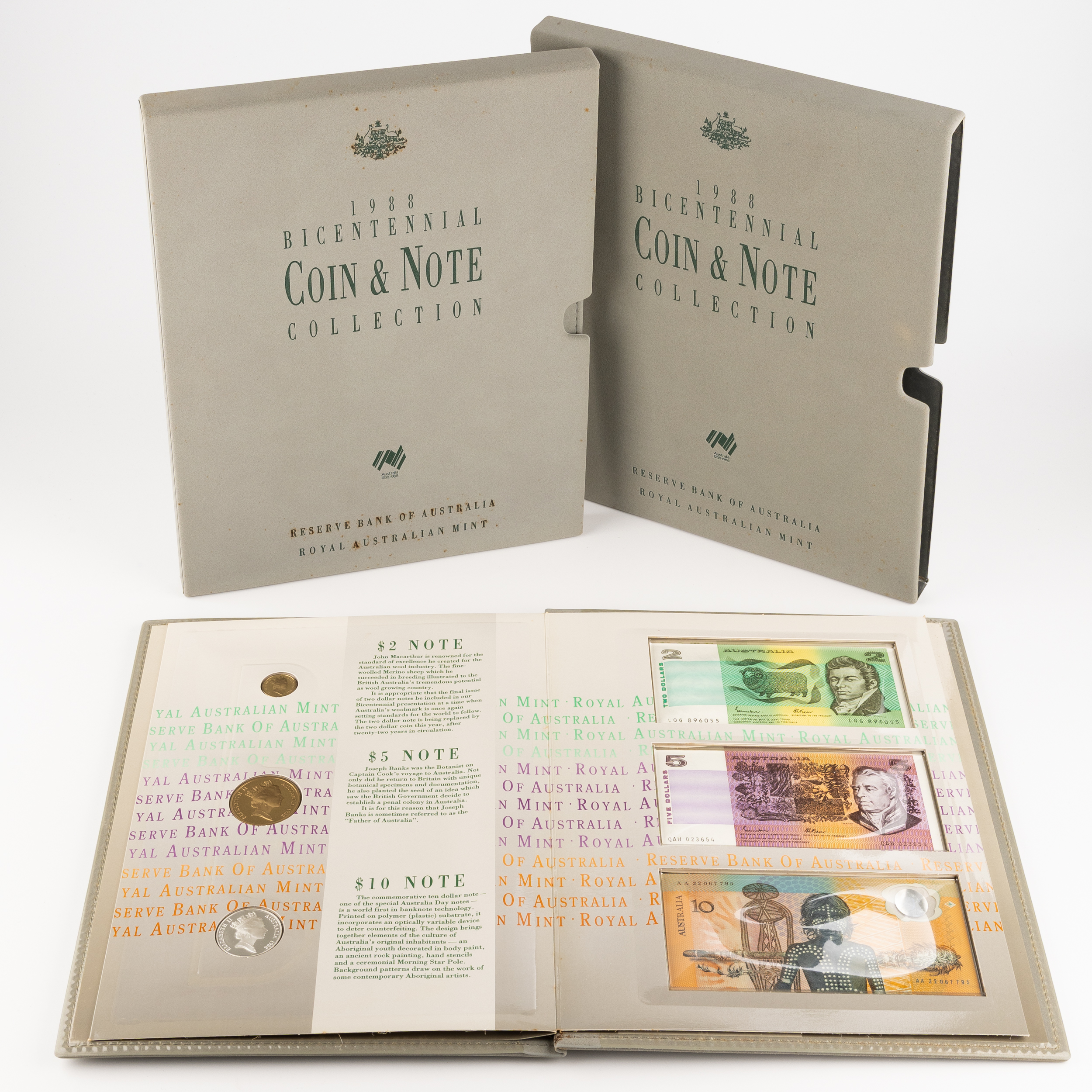 Elizabeth II, Two Dollar - Ten Dollar, 1988, UNC