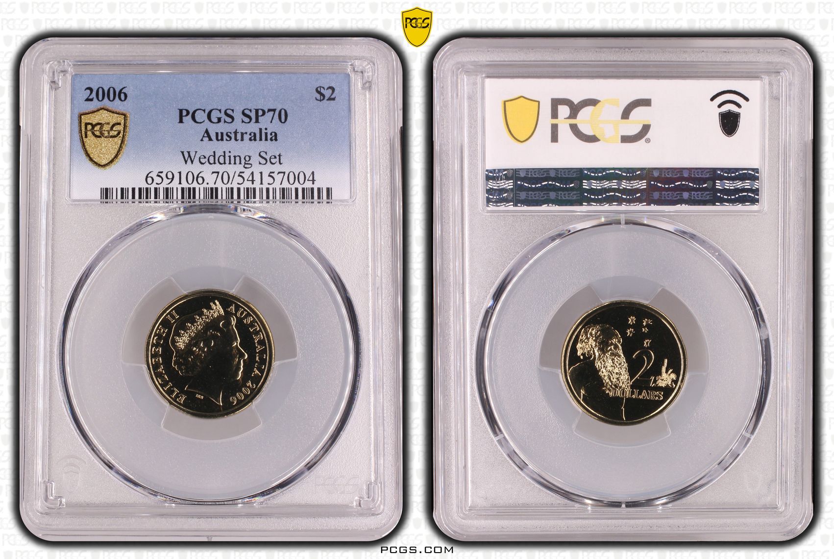 392 · Wedding Set, POP 1/0, Two Dollar, 2006, PCGS SP70