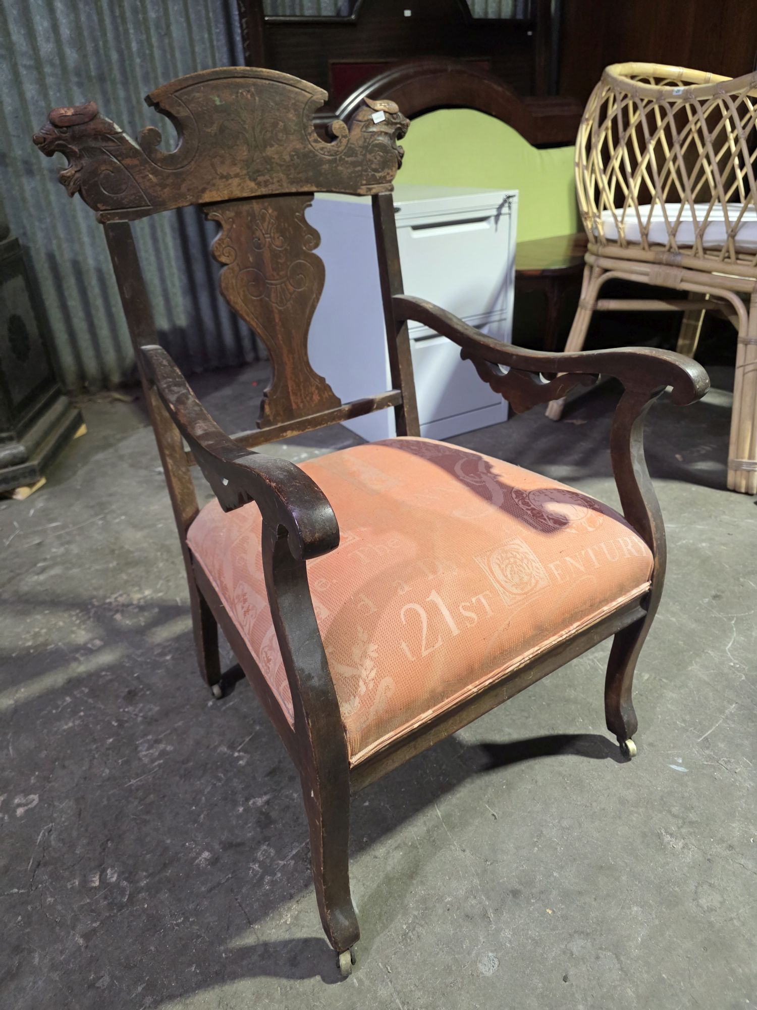 24 · ANTIQUE CARVER CHAIR
