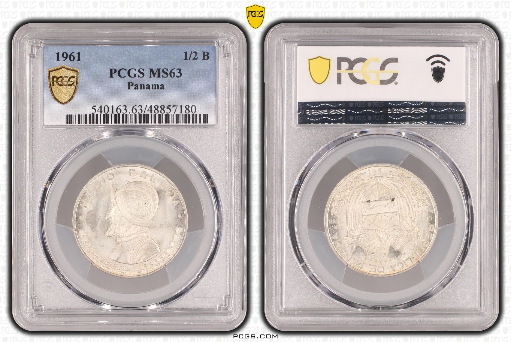 Panama, Half Balboa, 1961, PCGS MS63