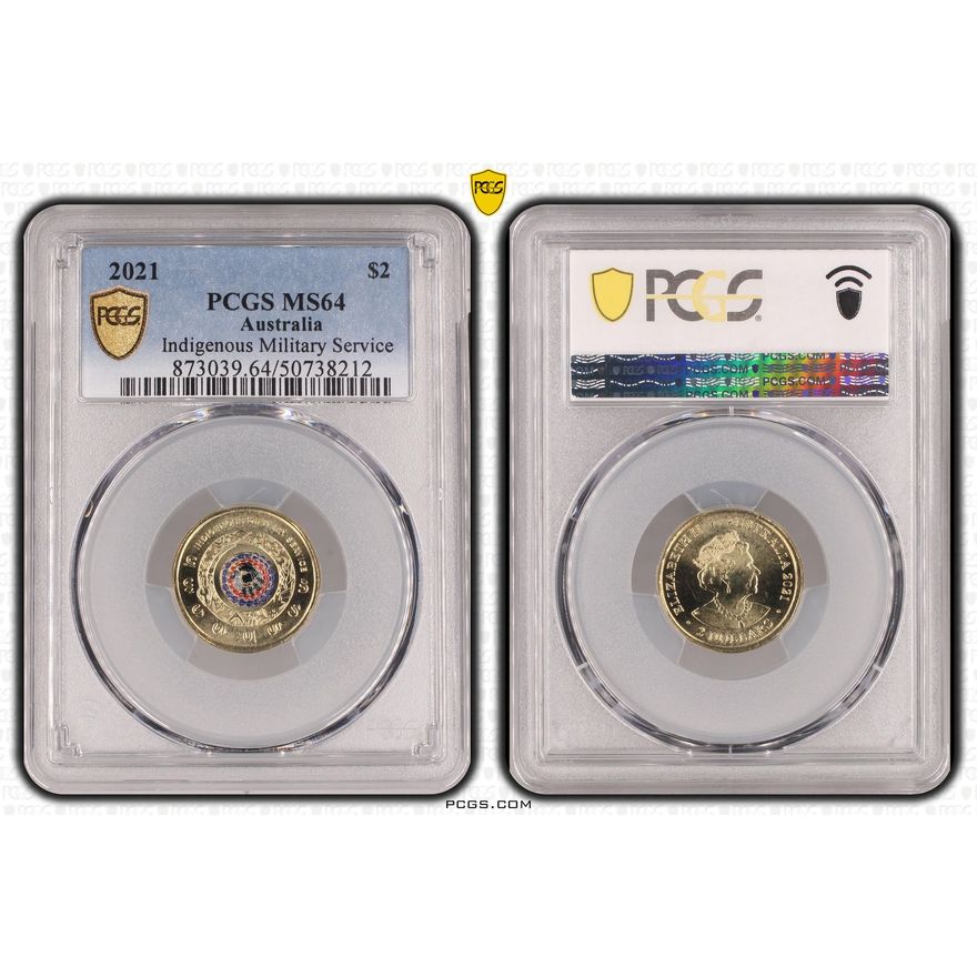 Indigenous Military Service , Two Dollar, 2021, PCGS MS64