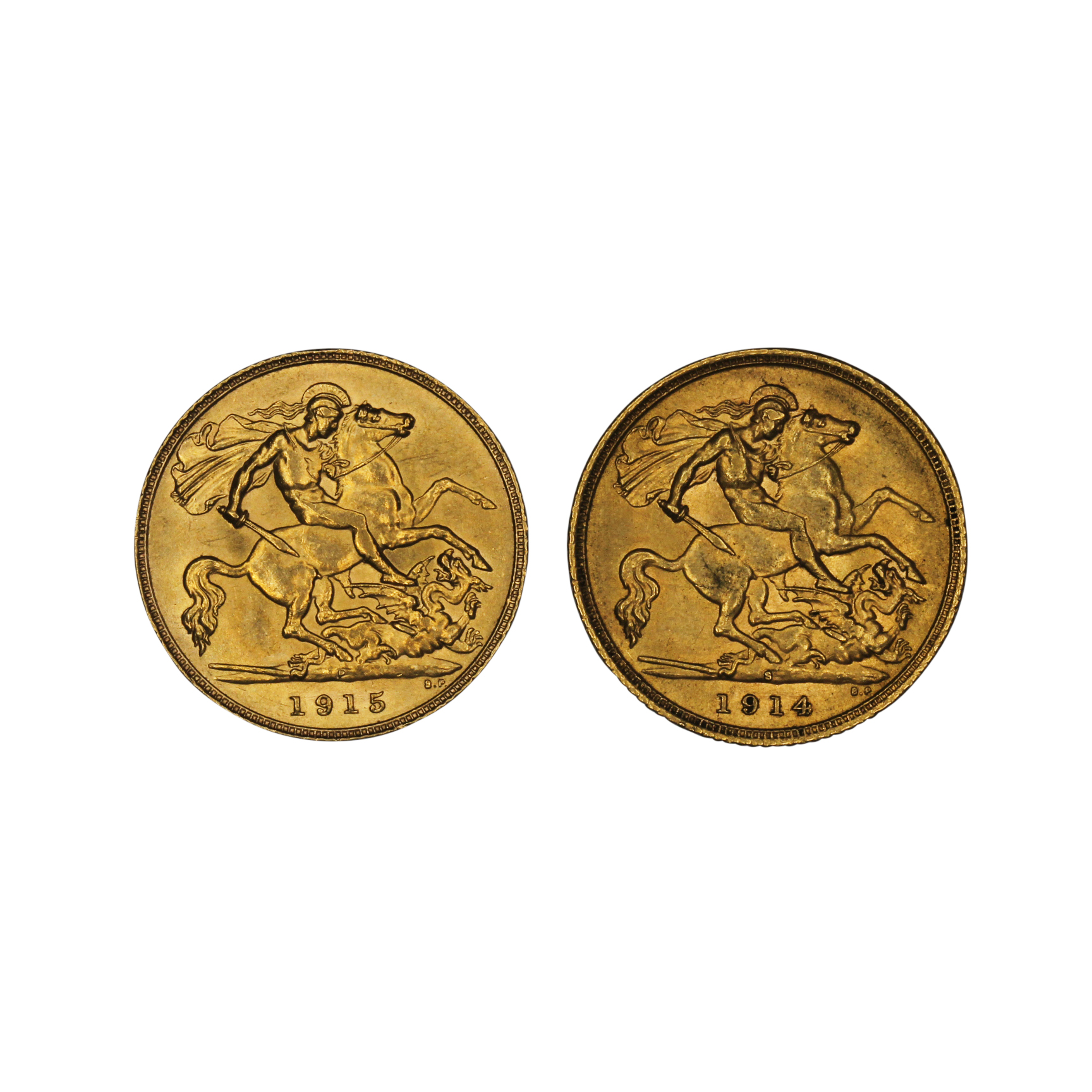 1268. · Group, George V, Half Sovereign, UNC