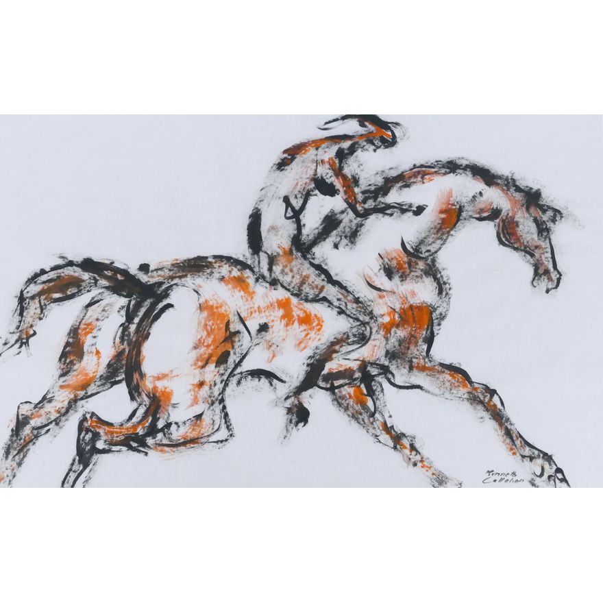 Kenneth Callahan ''Horse and Rider'' Tempera