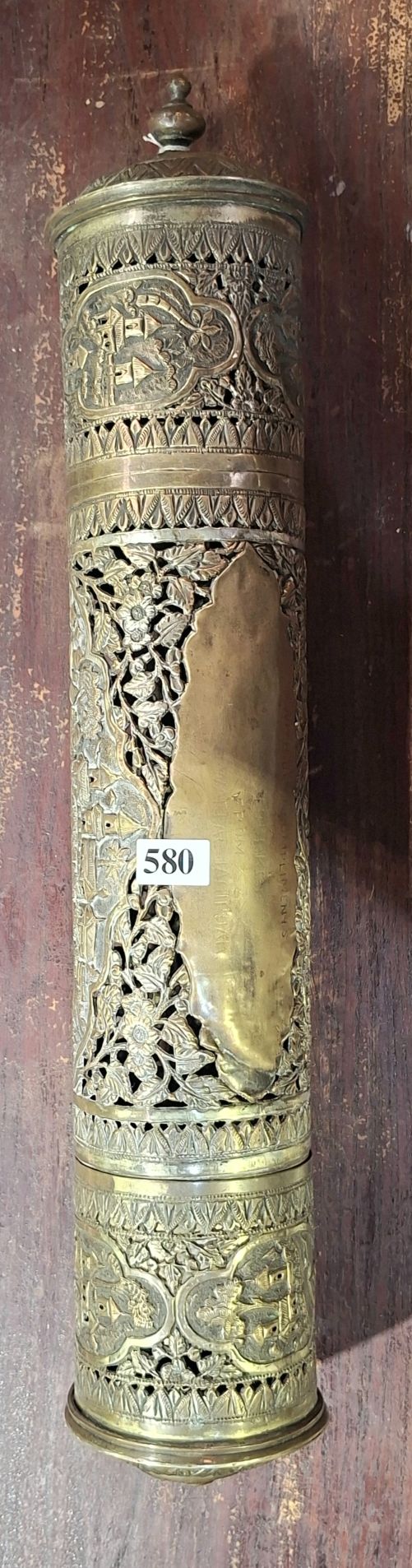 580 · ANTIQUE TIBETAN SCROLL HOLDER