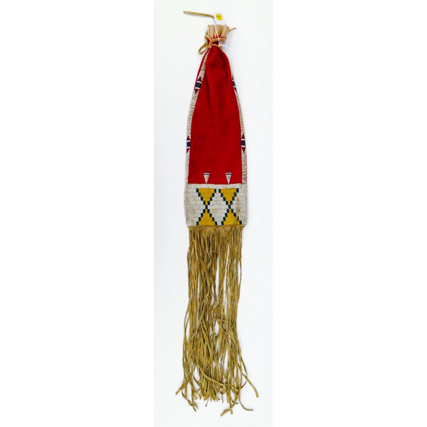 Old Plains Indian Beaded Leather Pipe Bag