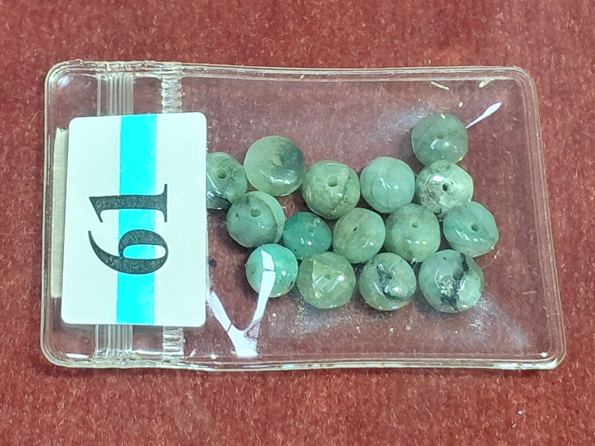 61 · EMERALD GEMSTONE BEADS