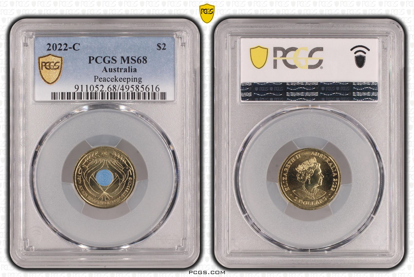 Peacekeeping Colorized , Two Dollar, 2022-C, PCGS MS68