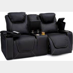 LOVESEAT SEATCRAFT VIENNA HOME THEATER SEATING- LIVING ROOM - ITALIAN LEATHER - POWER RECLINE - POWER HEADREST - POWERED LUMBAR -