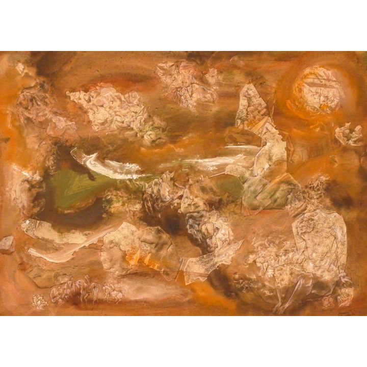 Kenneth Callahan ''Universal Voyage'' 1954 Tempera