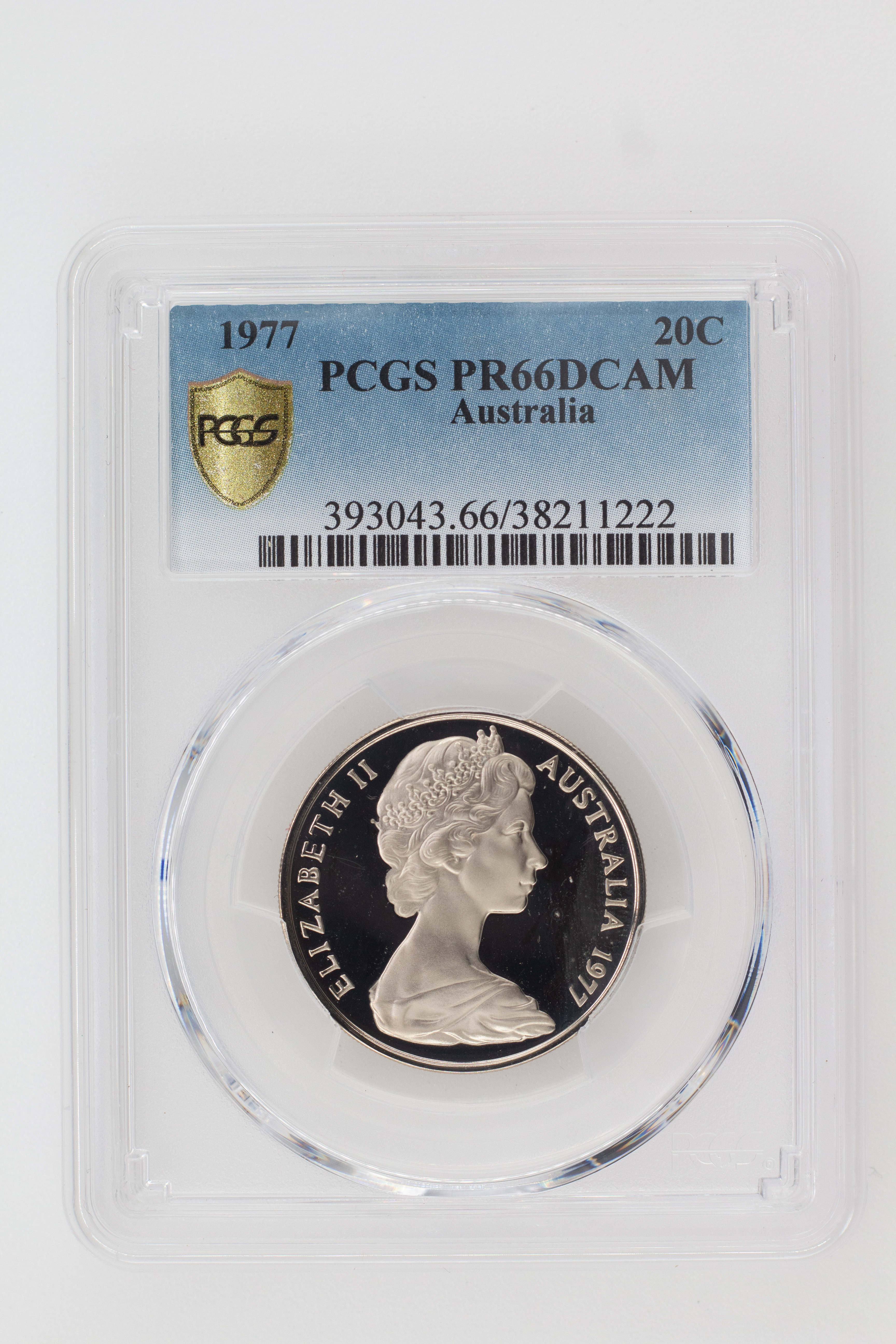 1977 Australia Twenty Cent, 20c Proof PCGS - PR66DCAM -222