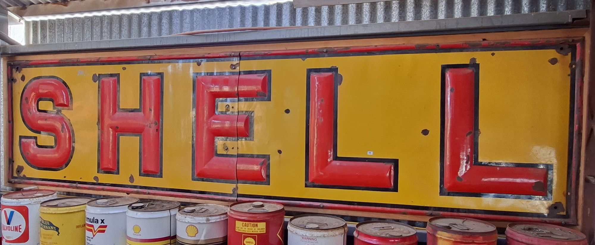 Vintage Shell Advertising Sign