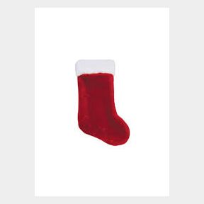 Christmas Decoration - Stocking Red Plush 45cm-Bar 9902030141979- 51745/20746 SN B2 (S6)