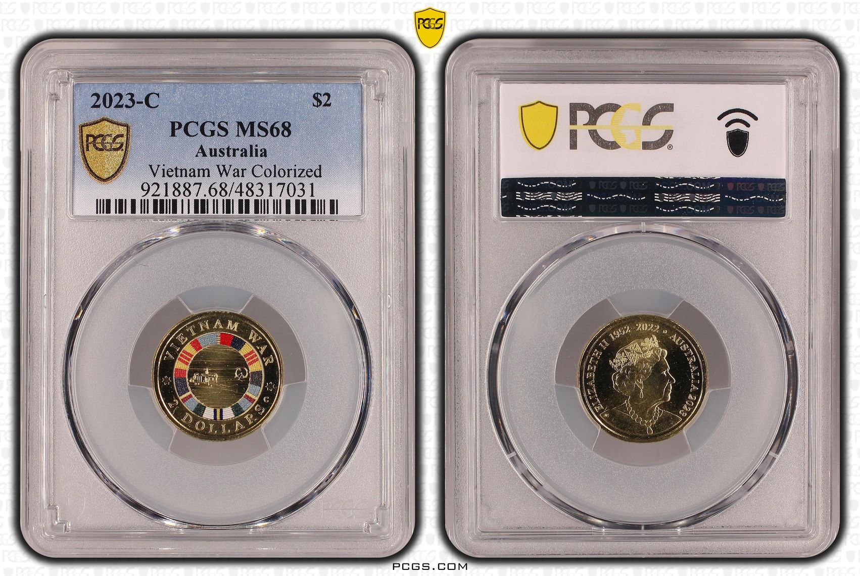 Vietnam War Colourised, Two Dollar, 2023-C, PCGS MS68