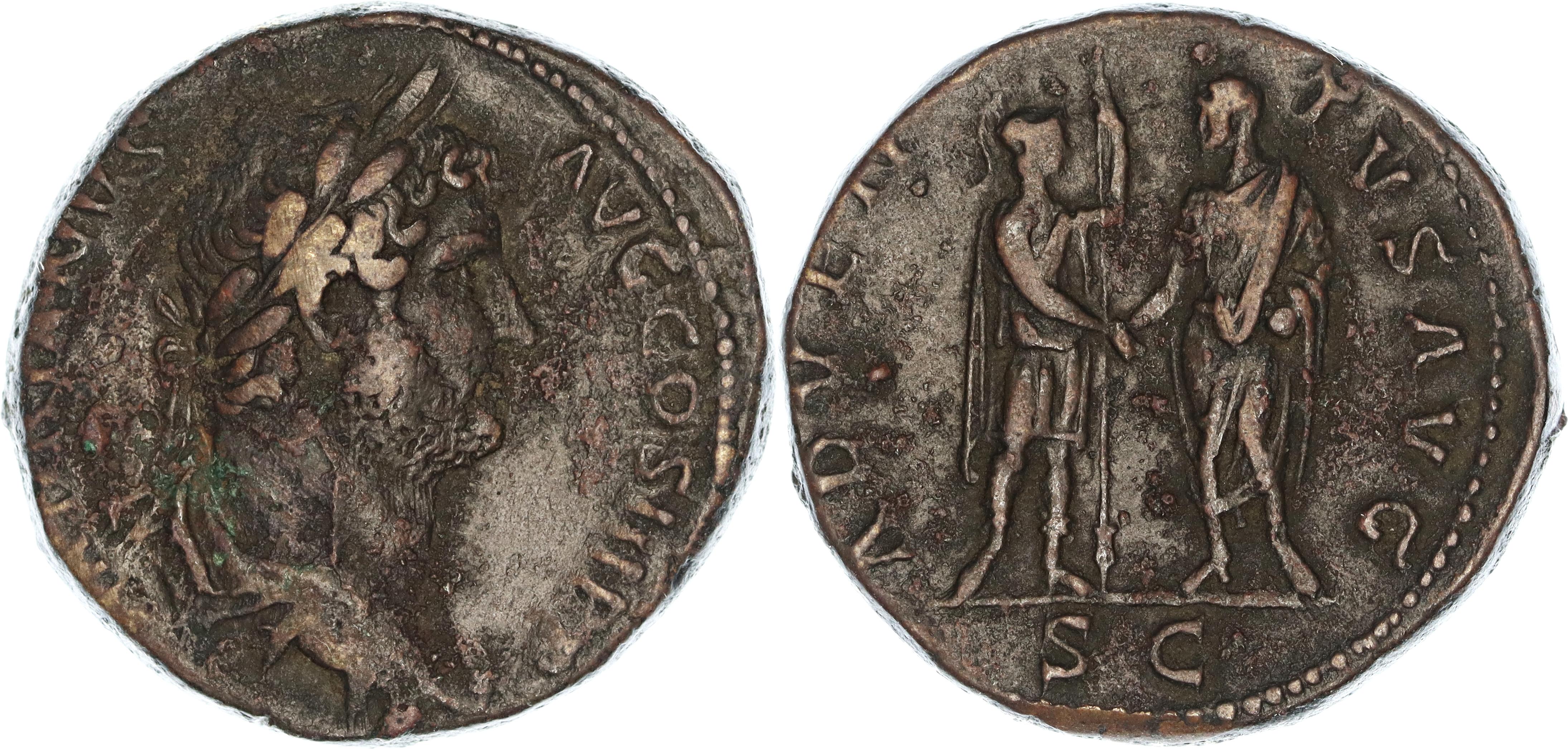 Roman Empire, Hadrian, Æ As, 134-138 AD, gF-nVF