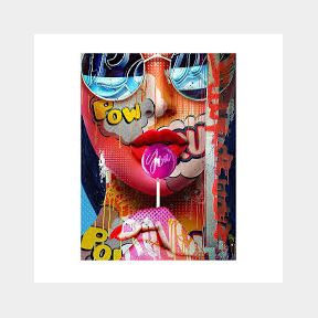 Diamond Painting DIY Kit Full Drill 40x30cm- Pop Art (Girl with Lollipop) -bar 9901051546329 -51732/1754 B3 (S3)