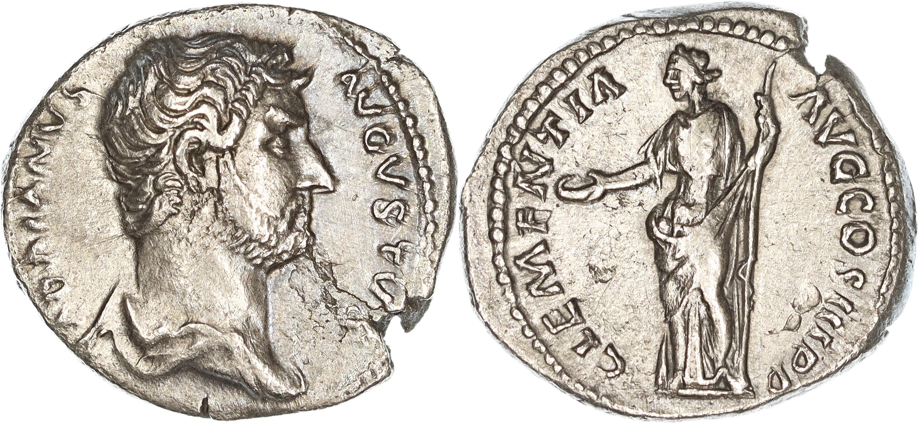 Roman Empire, Hadrian, Silver Denarius, 132-134 AD, VF