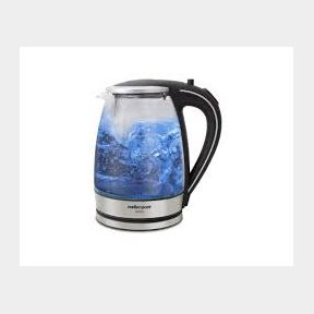 Mellerware Kettle 360 Degree Cordless Glass Silver 1.8L 2200W Azure