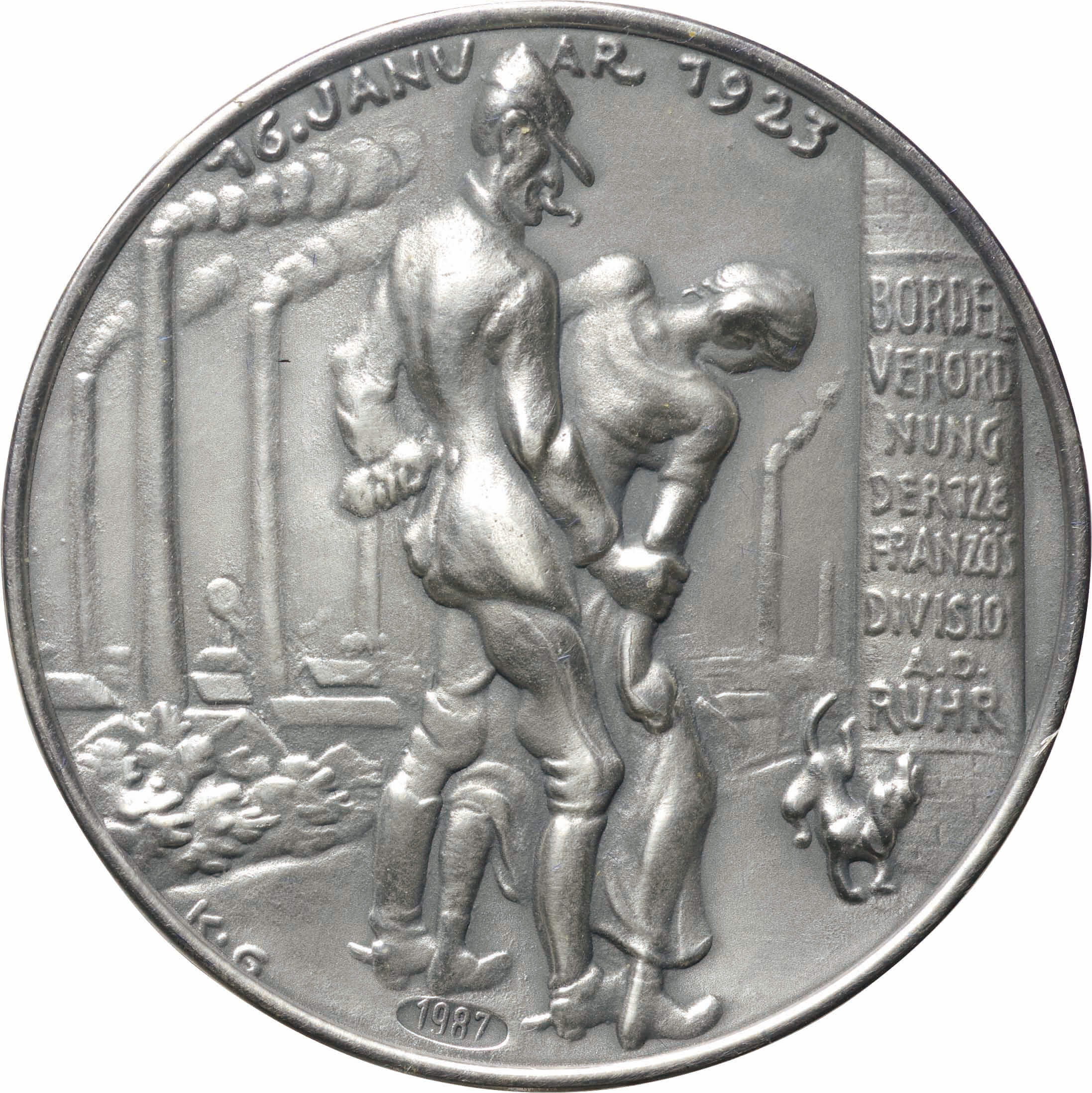 ドイツ-Germany. 1987. Silver. 未使用. UNC. カルル・ゲッツ 「売春