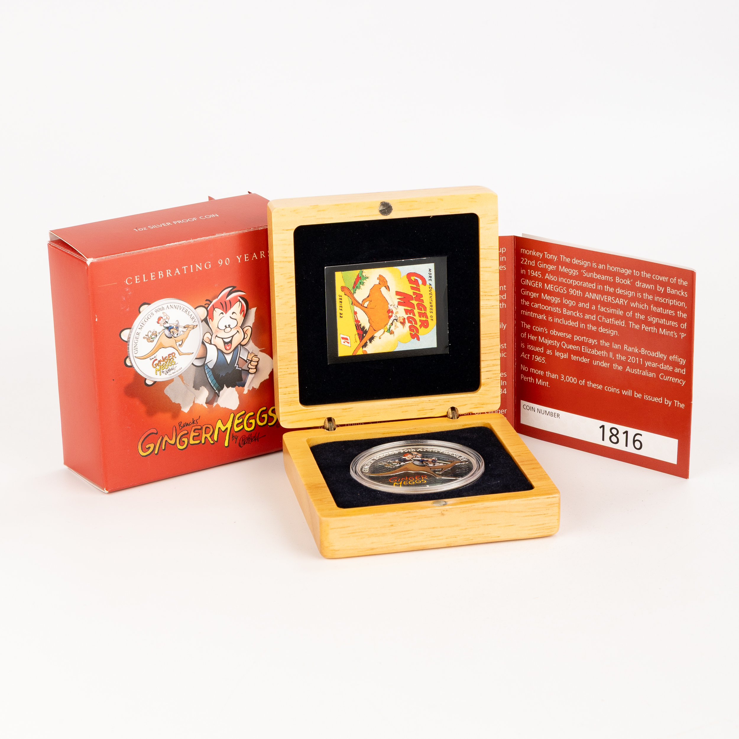 Elizabeth II, Perth Mint - Ginger Meggs, One Dollar, 2011-P, FDC