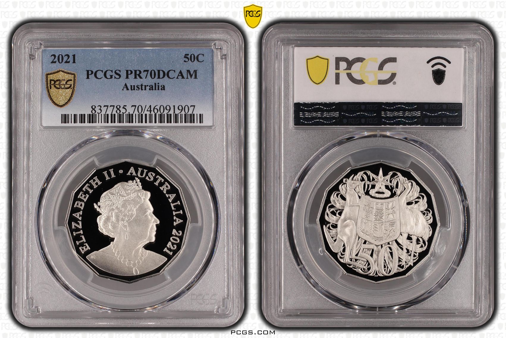 Fifty Cent, 2021, PCGS PR70DCAM