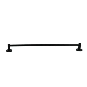 Matt Black Aluminum Wall Mounted Towel Rail Matt Black L 120 cm |