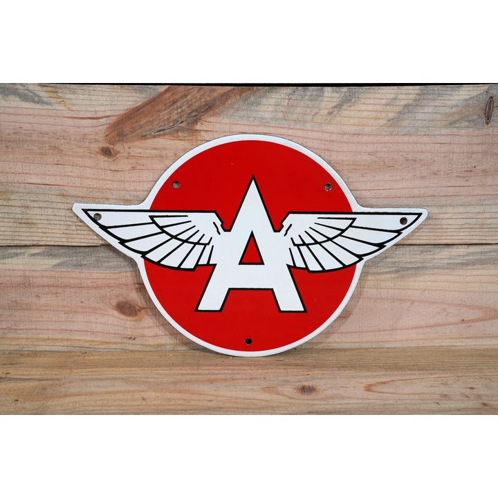 Flying A Logo Flat Truck Door Single Sided Porcelain Diecut Sign TAC 9