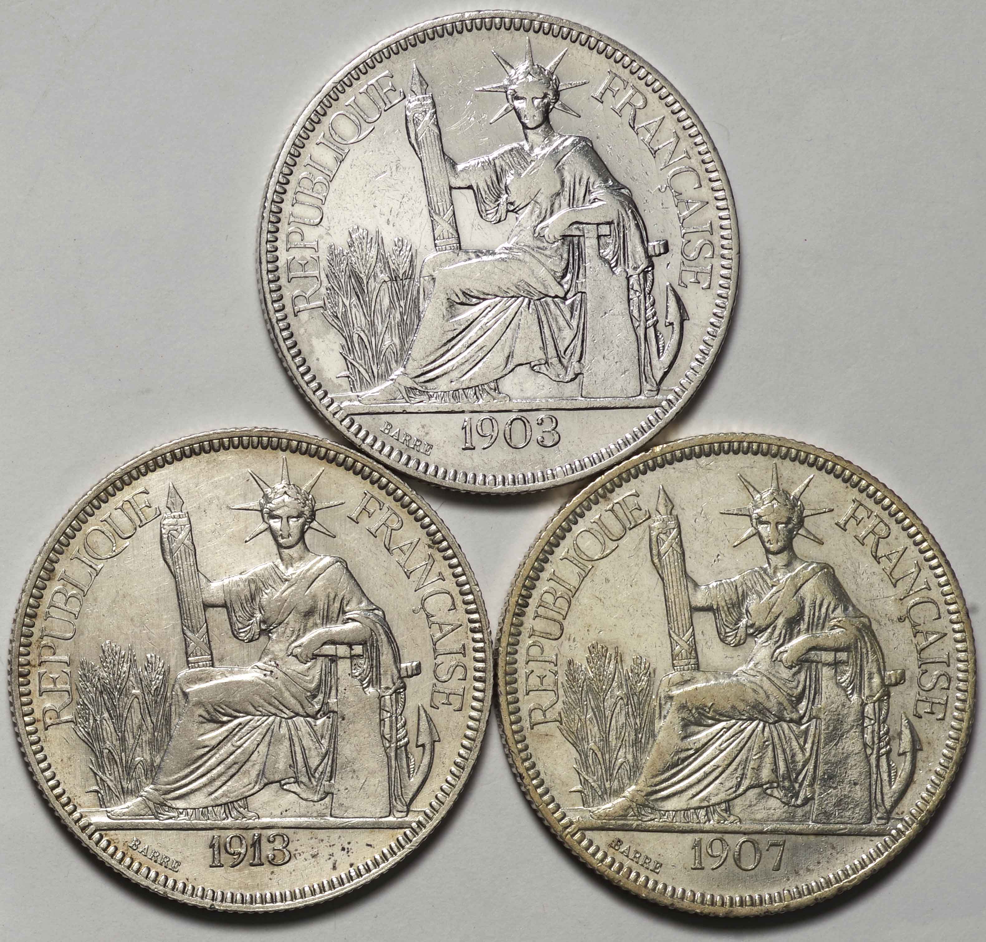 1903年)フランス領 インドシナ 1ピアストル銀貨 - 旧貨幣/金貨/銀貨 