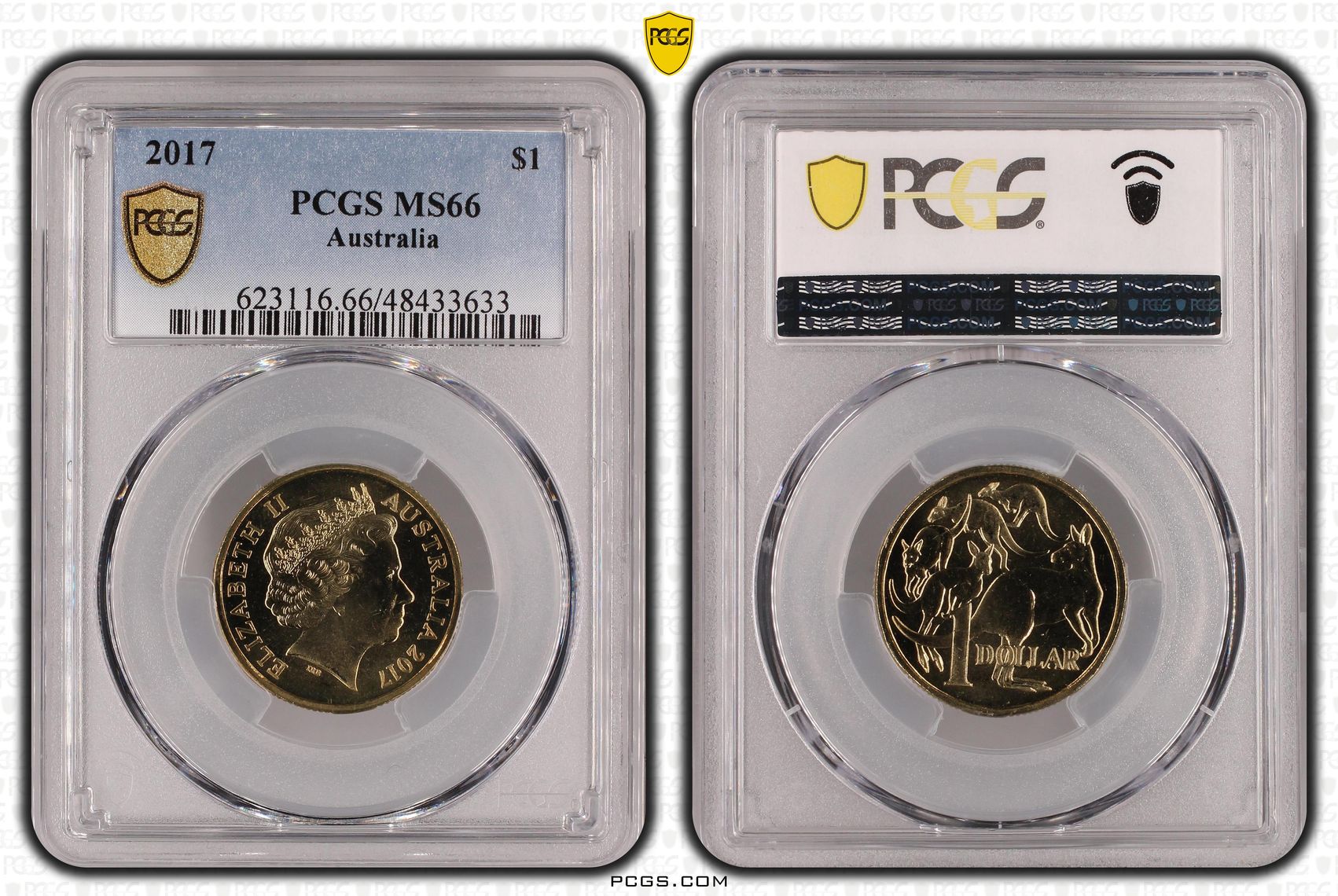 Elizabeth II, One Dollar, 2017, PCGS MS66