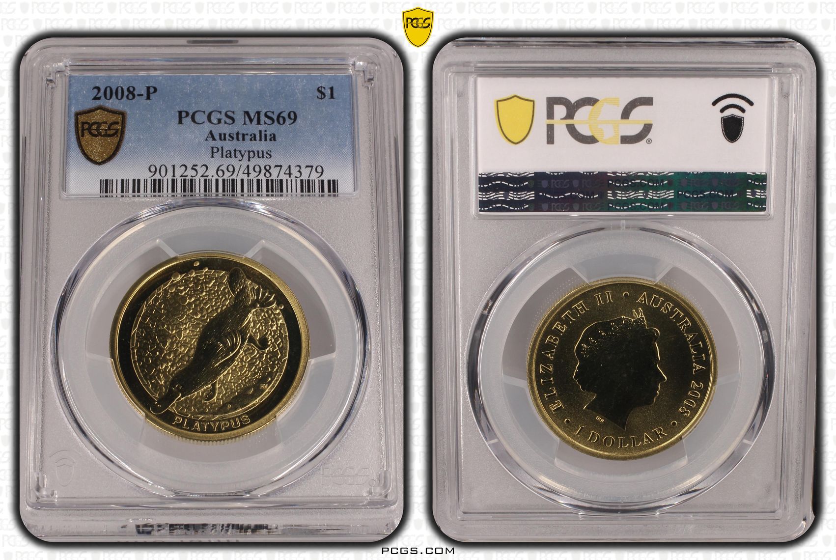 Platypus POP 5/0, One Dollar, 2008-P, PCGS MS69