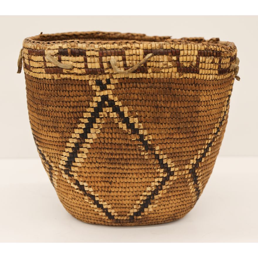 Old Suquamish Salish Decorated Indian Basket