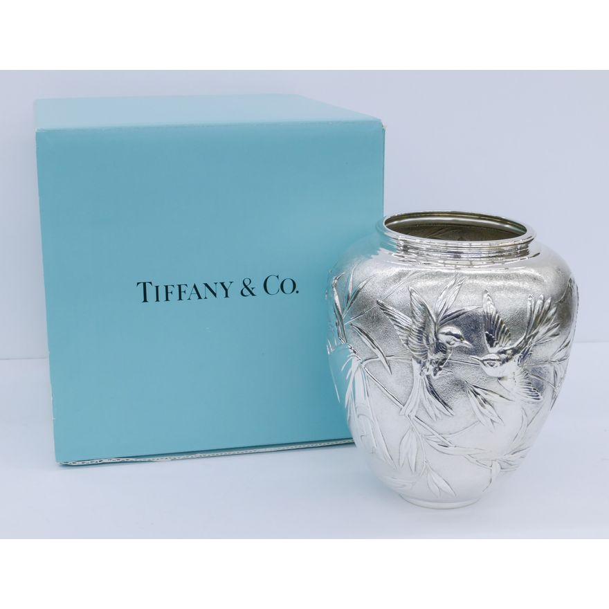Tiffany & Co. ''Audubon'' Sterling Bird Vase
