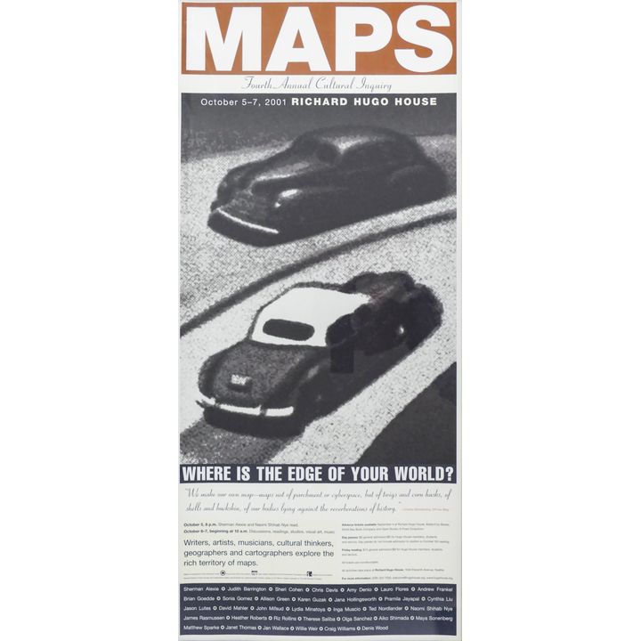 ''Maps'' Richard Hugo House Group Exhibit Poster