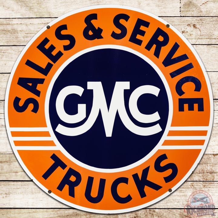 42" GMC Trucks Sales & Service DSP Sign - 9.25