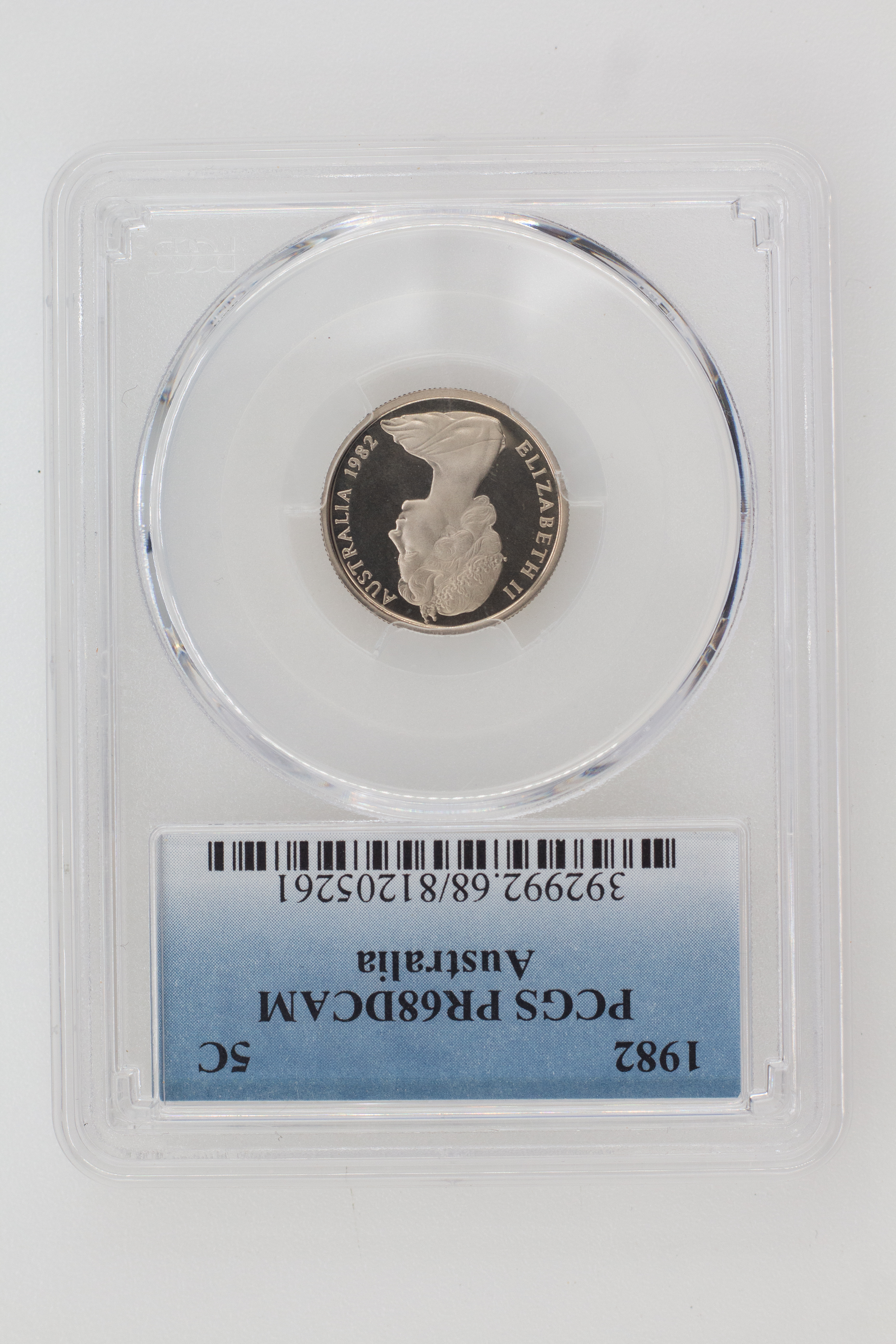 1982 Australia Five Cent, 5c PCGS - PR68DCAM -261