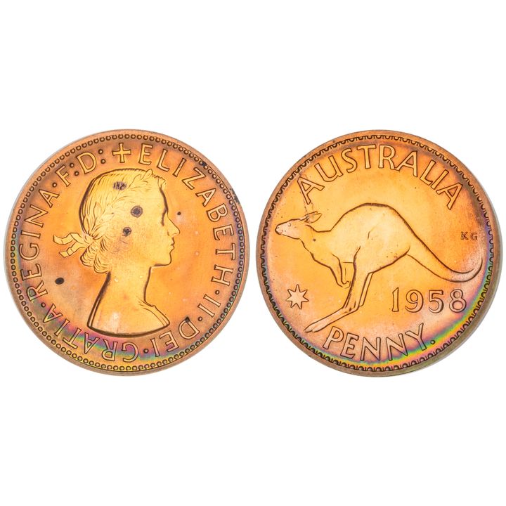 Elizabeth II, Penny, 1958-Y.,  aFDC