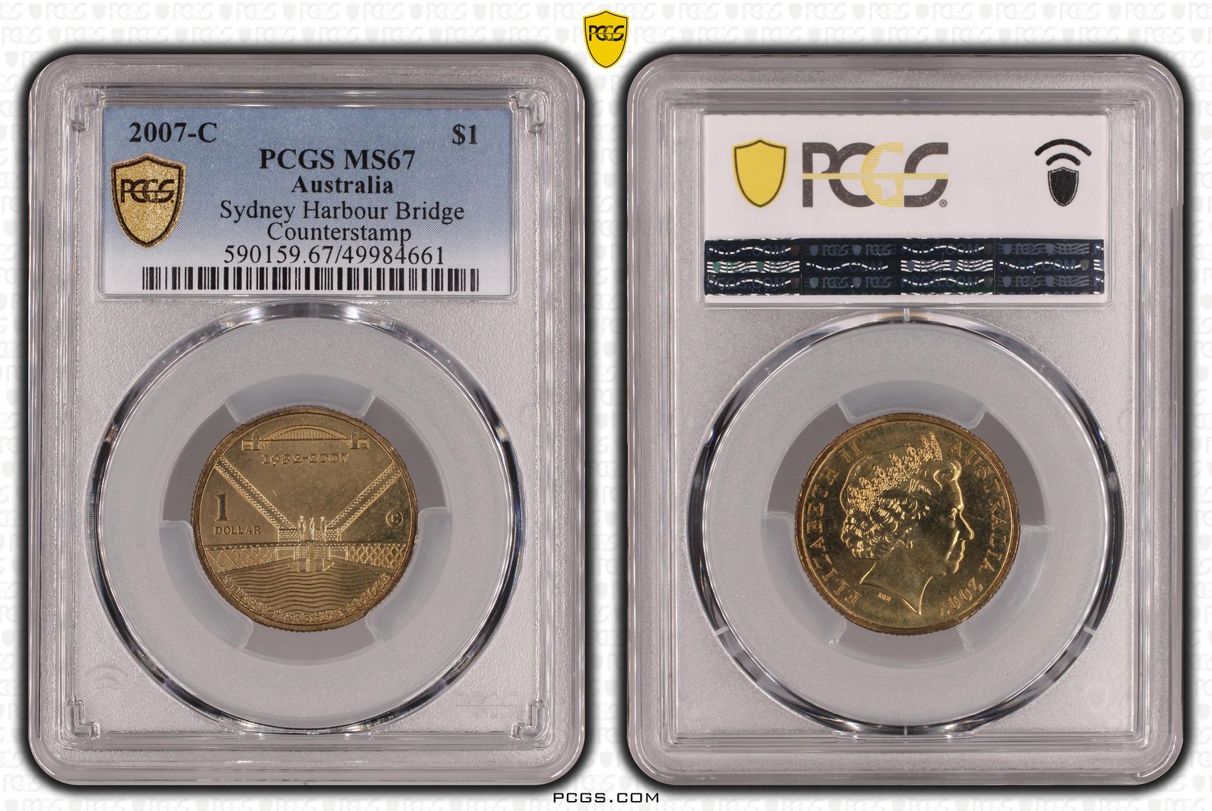 Sydney Harbour Bridge , One Dollar, 2007-C, PCGS MS67