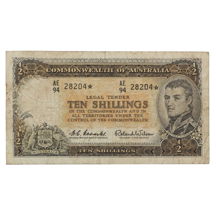 Star Replacement - Coombs/Wilson, Ten Shillings, 1961 Fine